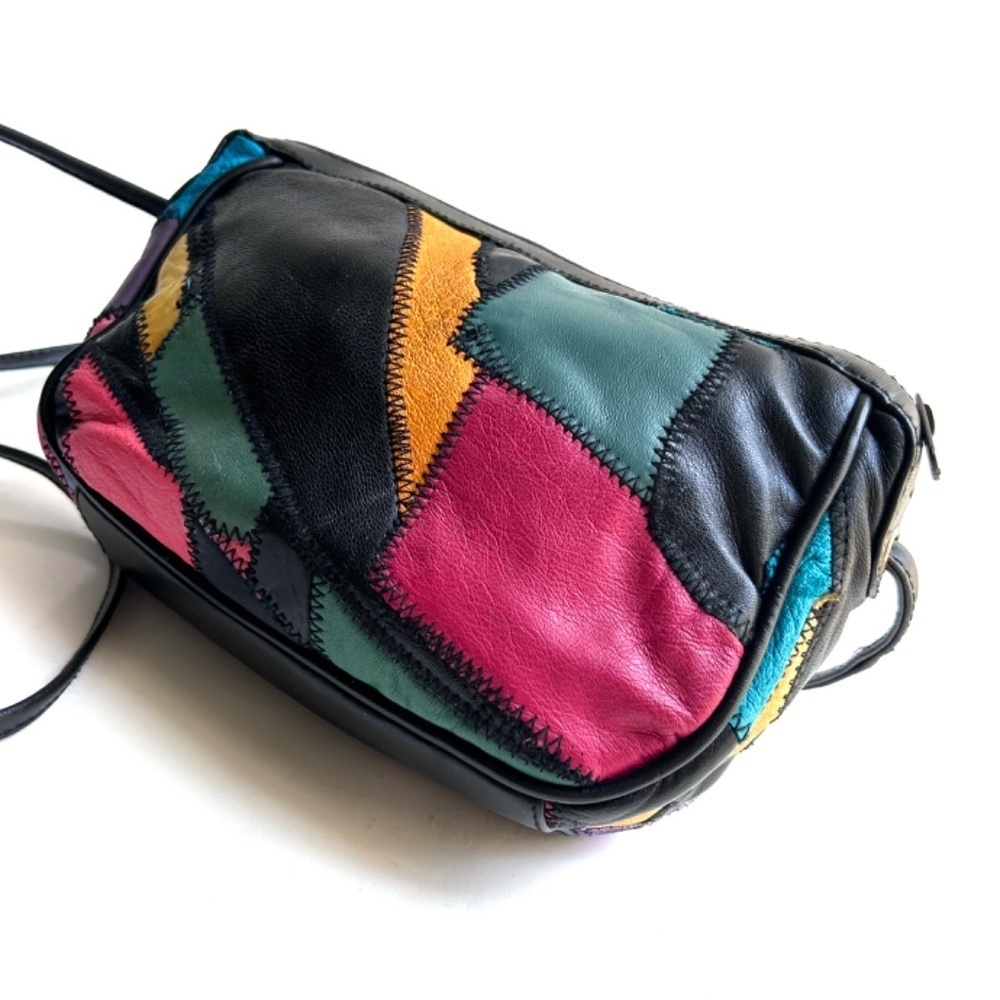 Chateau Multicolor Patchwork Leather Vintage Cros… - image 4